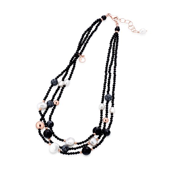 Collana Lelune Donna LELUNE GLAMOUR in Argento Perla LGNK540.3 - LGNK540.3